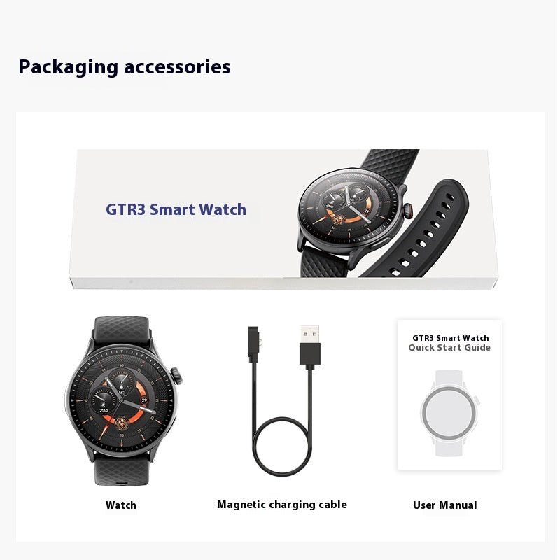 3ATM Waterproof Heart Rate Monitoring GTR3 Sports Watch